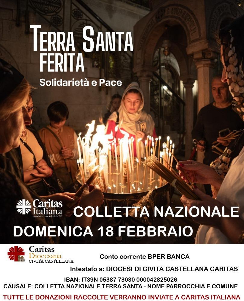 Colletta Nazionale Caritas Italiana per la Terra Santa
